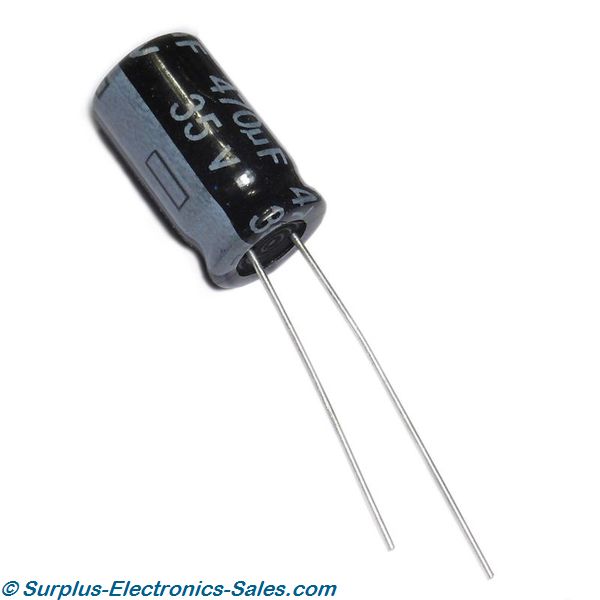 470uF 35V Radial Electrolytic Capacitor - Click Image to Close